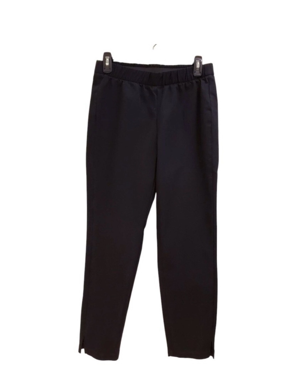 Eileen Fisher Black Cotton Ankle Pants